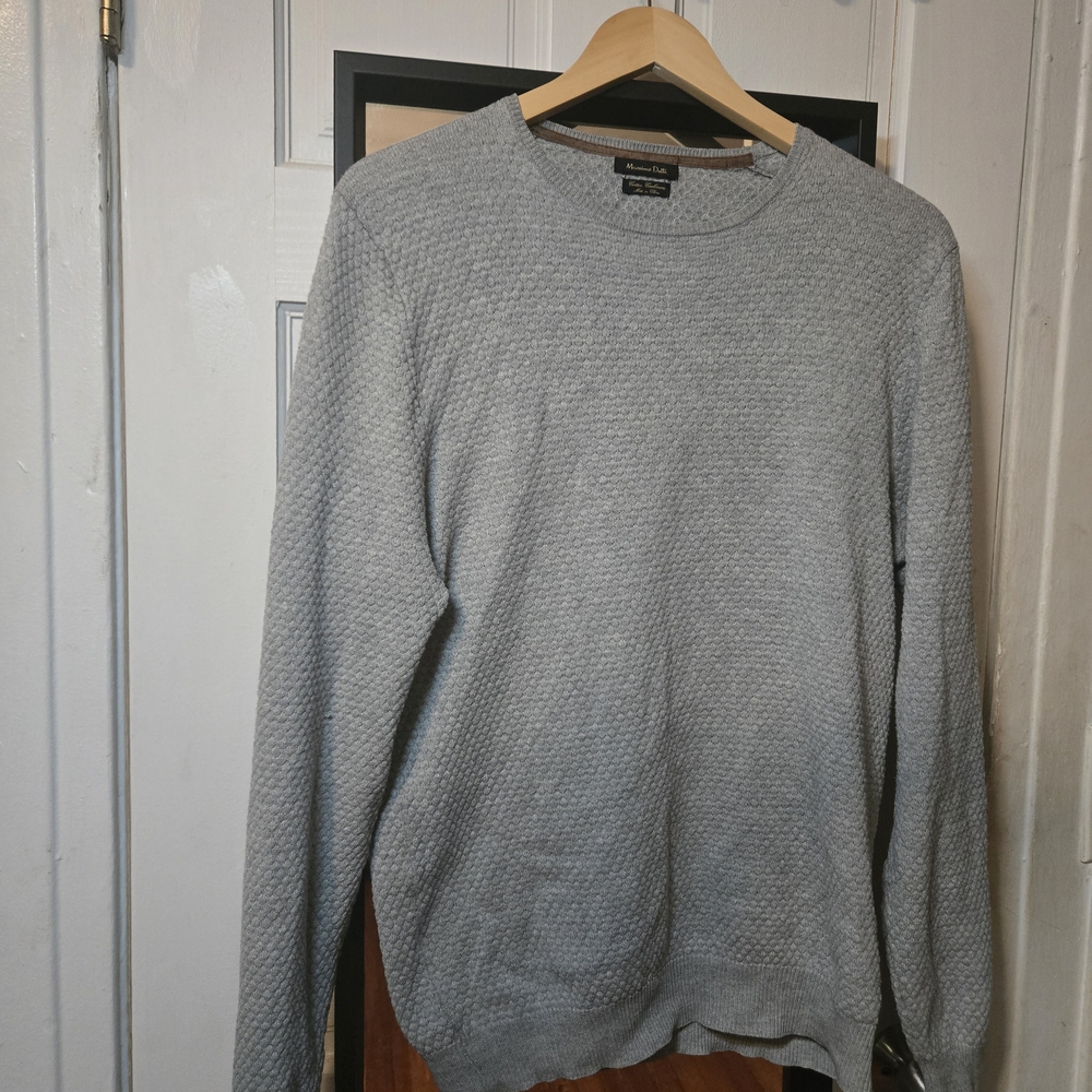 Gray Textured Men's Sweater